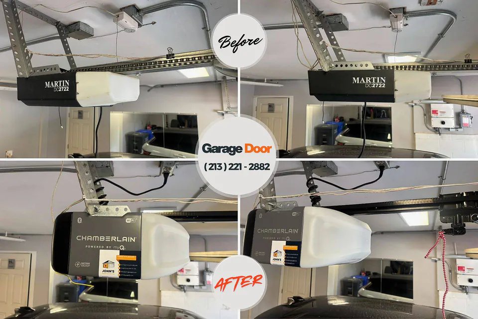 Before and after: garage door company East Bronson, FL